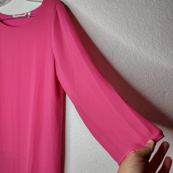 Soft Surroundings Womans Size M chiffon Jennifer Blouse in Magenta - Picture 5 of 8